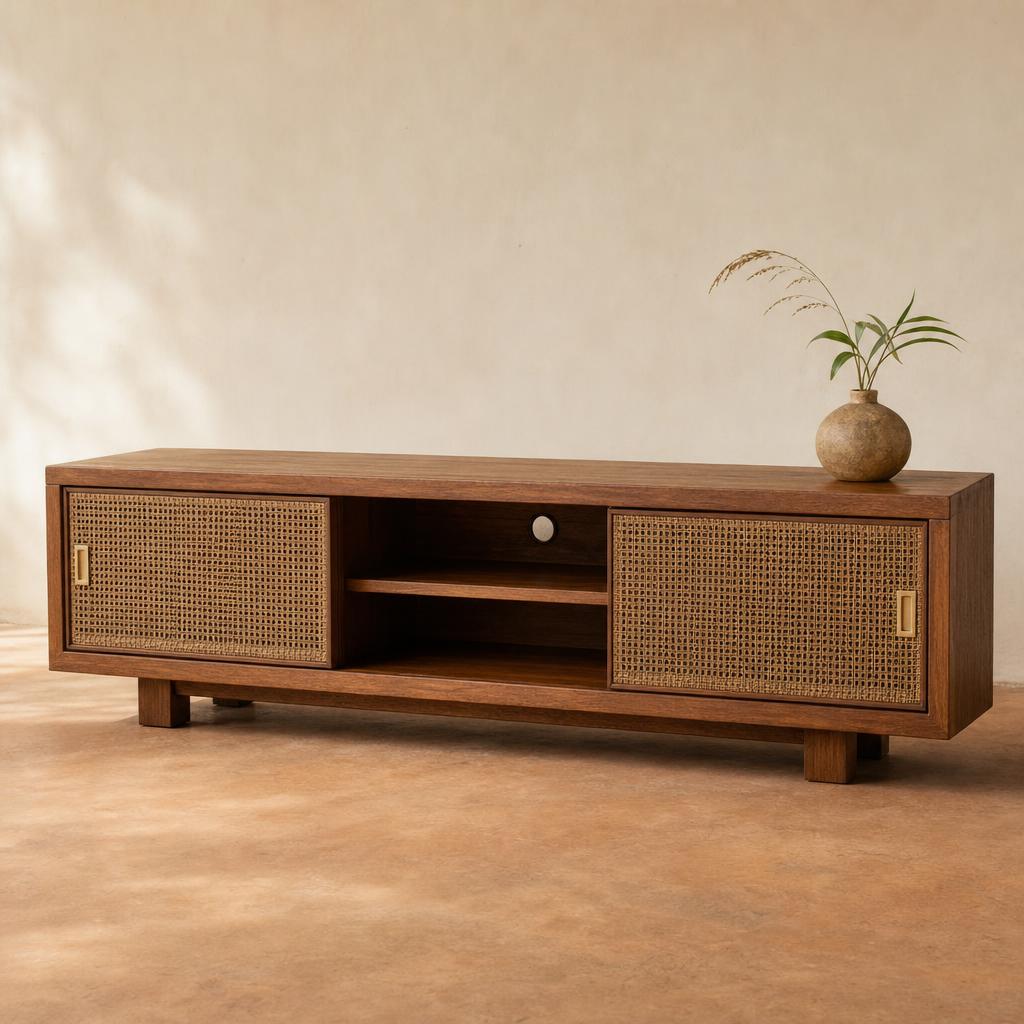 Axim Media Console — handmade in Ghana by Odum Furniture