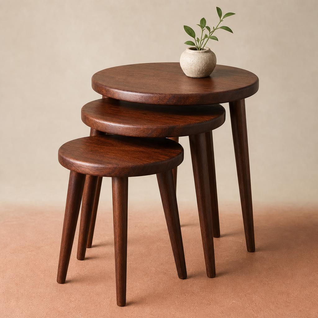 Wli Nesting Tables — handmade in Ghana by Odum Furniture